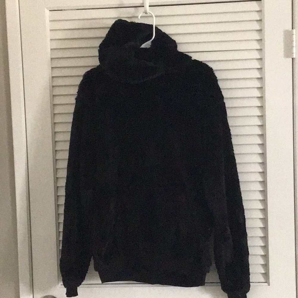 Faux fur hoodie